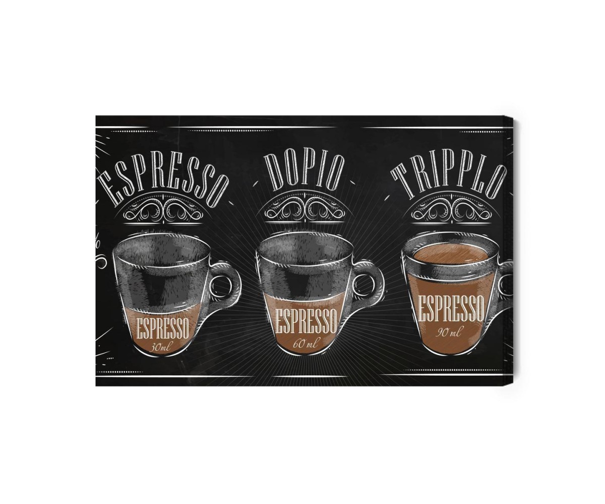 Leinwandbild Vintage-Espresso-Kaffee