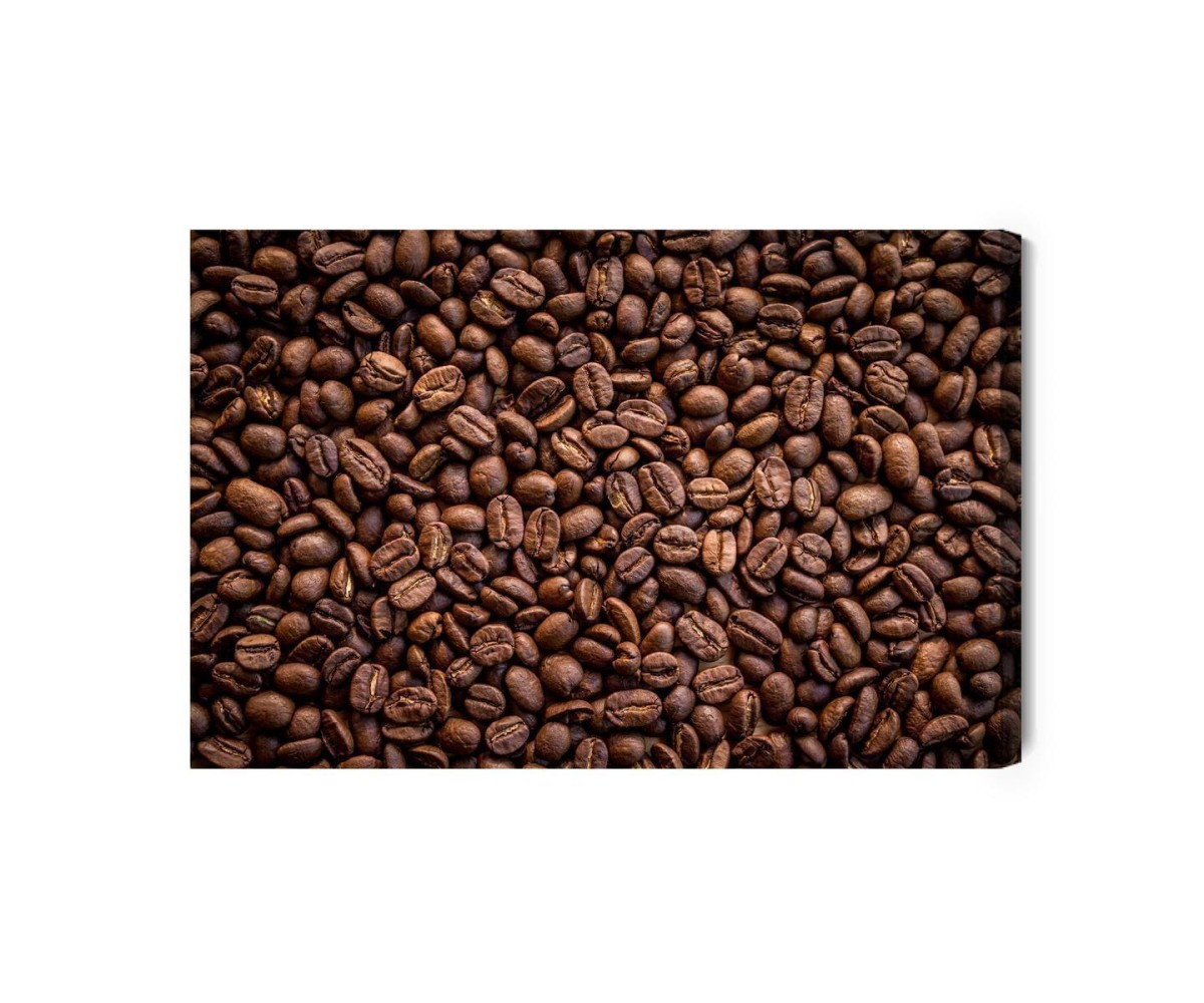 Leinwandbild Hintergrund Von Gerösteten Kaffeebohnen