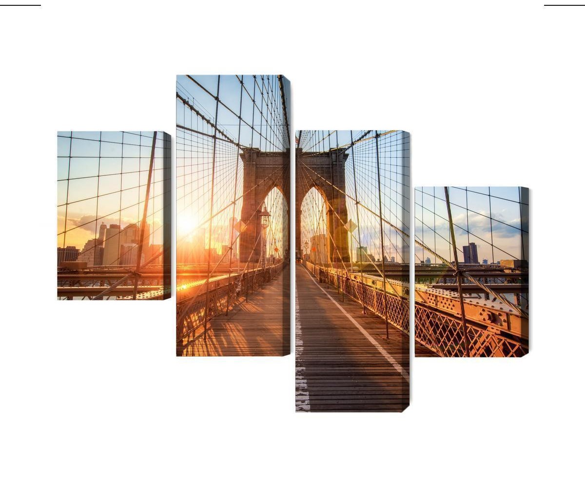 Mehrteiliges Bild Brooklyn-Brücke In New York