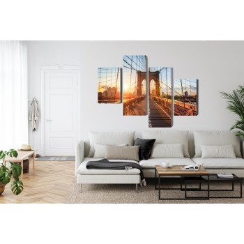 Mehrteiliges Bild Brooklyn-Brücke In New York
