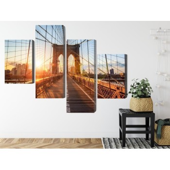 Mehrteiliges Bild Brooklyn-Brücke In New York