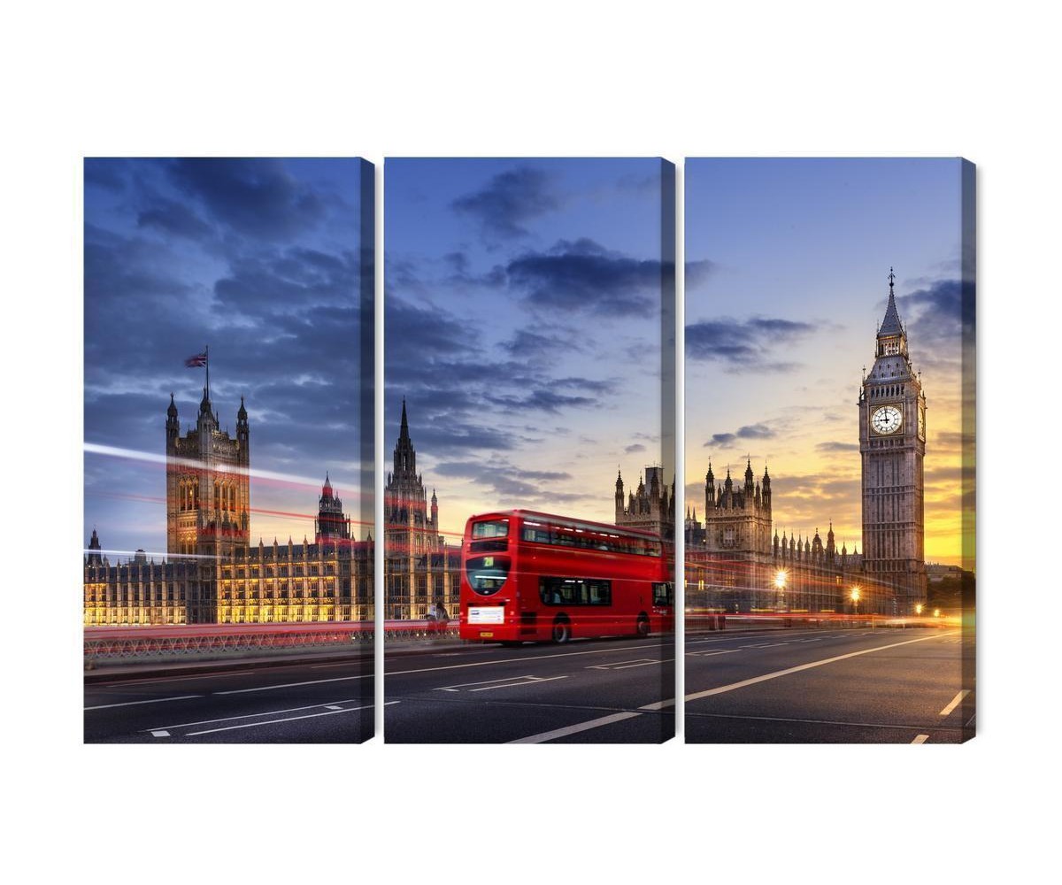 Mehrteiliges Bild Panorama Von Westminster Und Big Ben  London