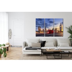 Mehrteiliges Bild Panorama Von Westminster Und Big Ben  London
