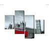 Mehrteiliges Bild Roter Londoner Bus