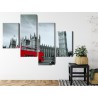Mehrteiliges Bild Roter Londoner Bus
