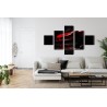 Mehrteiliges Bild Roter Sportwagen 3D