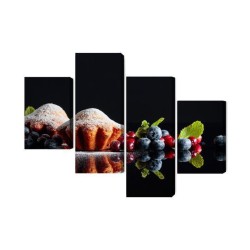 Mehrteiliges Bild Muffins Mit Früchten