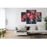 Mehrteiliges Bild Bunte Blumen Für Vintage-Stil
