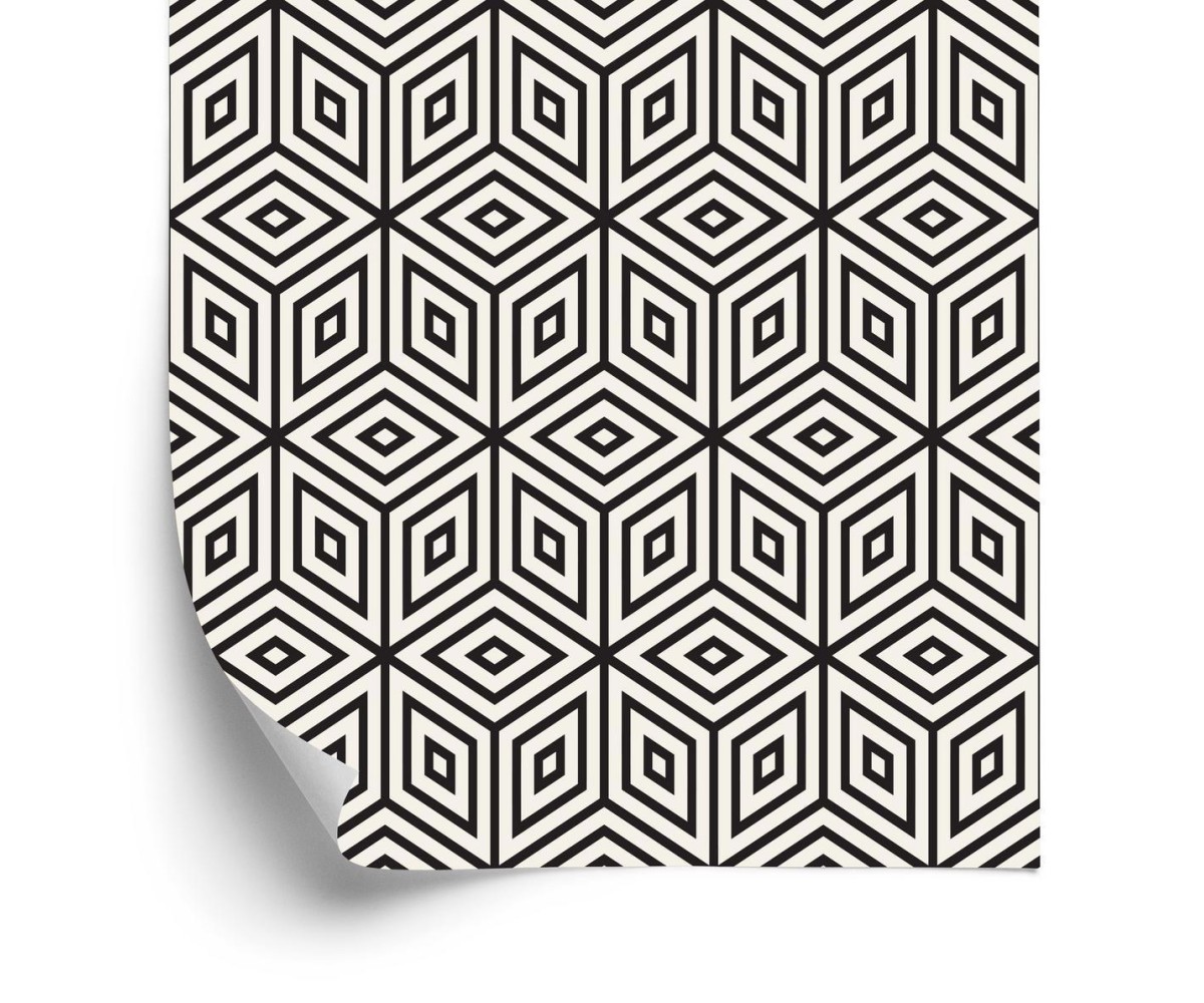 Tapete Geometrisch - Würfel Und Diamanten