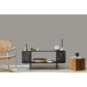 Tapete Geometrisch - Würfel Und Diamanten