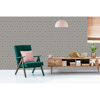 Tapete Geometrisch - Würfel Und Diamanten