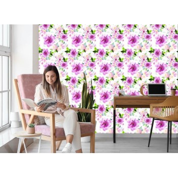Tapete Blumen Mit Aquarell Gemalt