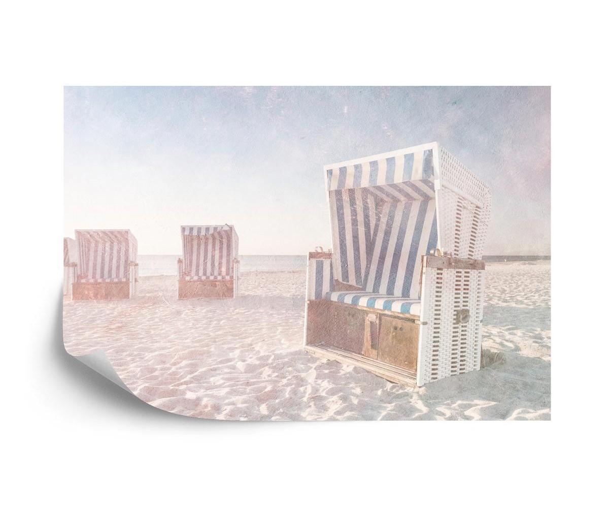 Fototapete Ostsee-Strandkörbe