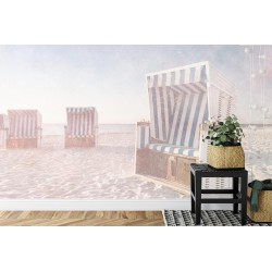 Fototapete Ostsee-Strandkörbe