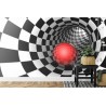 Fototapete 3D Tunnel - Schachbrett
