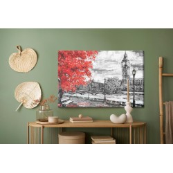 Leinwandbild Blick Auf Die Themse Und Big Ben