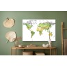 Leinwandbild Physische Karte Der Welt