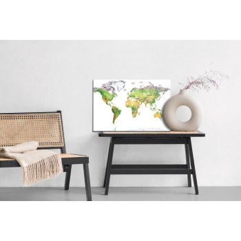 Leinwandbild Physische Karte Der Welt