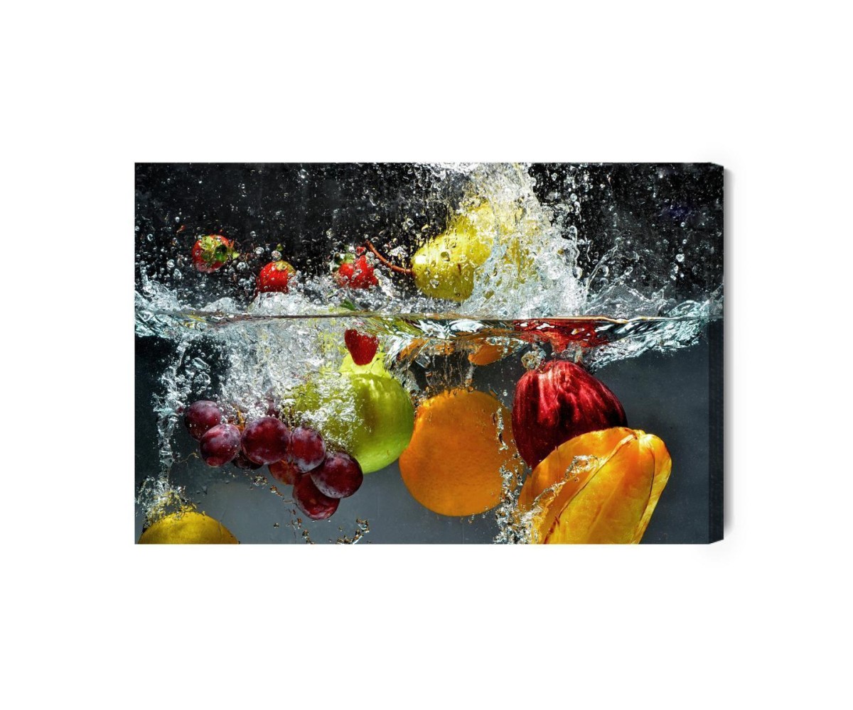 Leinwandbild Obst Im Wasser
