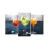 Mehrteiliges Bild Gläser Mit Sommercocktails
