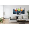 Mehrteiliges Bild Gläser Mit Sommercocktails