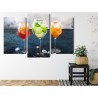 Mehrteiliges Bild Gläser Mit Sommercocktails