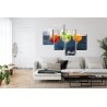 Mehrteiliges Bild Gläser Mit Sommercocktails