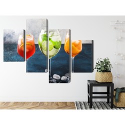 Mehrteiliges Bild Gläser Mit Sommercocktails