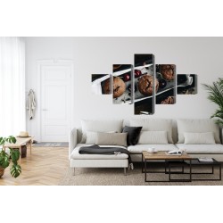 Mehrteiliges Bild Muffins Mit Kirschen