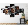 Mehrteiliges Bild Muffins Mit Kirschen