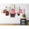 Mehrteiliges Bild Muffins Mit Sahne