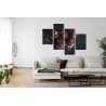 Mehrteiliges Bild Schokoladenmuffins Mit Rosen