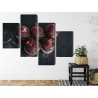 Mehrteiliges Bild Schokoladenmuffins Mit Rosen