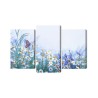 Mehrteiliges Bild Schmetterling Und Wildblumen