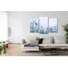 Mehrteiliges Bild Schmetterling Und Wildblumen