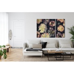Mehrteiliges Bild Ein Bunter Blumenstrauß Im Vintage-Stil