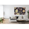 Mehrteiliges Bild Ein Bunter Blumenstrauß Im Vintage-Stil