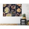 Mehrteiliges Bild Ein Bunter Blumenstrauß Im Vintage-Stil