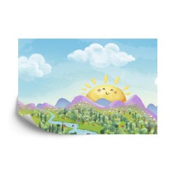 Fototapete Für Kinder - Sonnige Landschaft