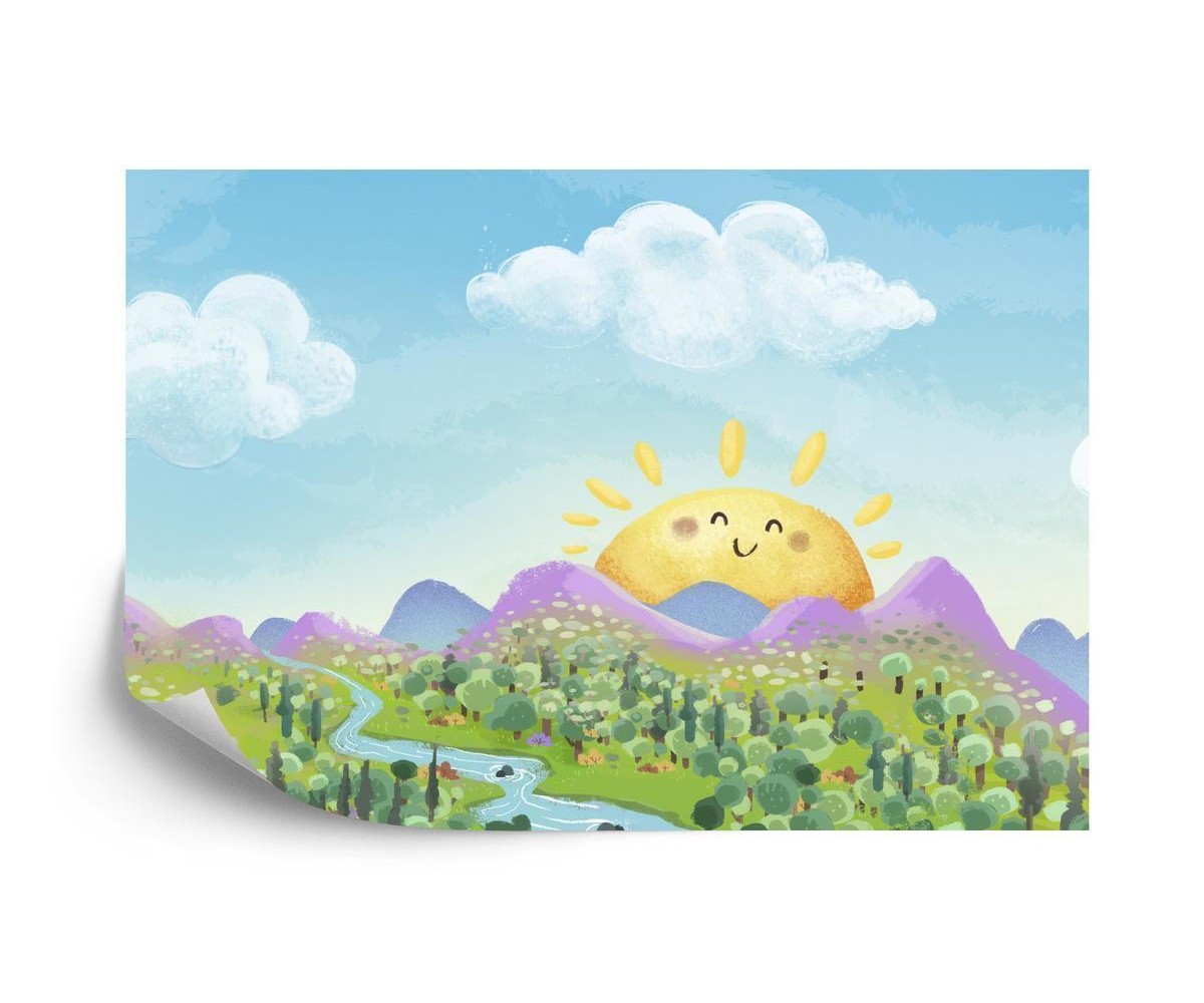 Fototapete Für Kinder - Sonnige Landschaft
