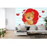 Fototapete The Big Heart Bears: Bradley Hat Blumen