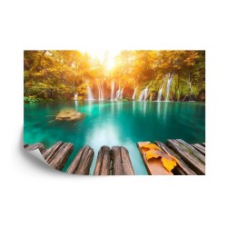 Fototapete Herbst Wasserfall