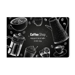 Leinwandbild Kaffeekannen