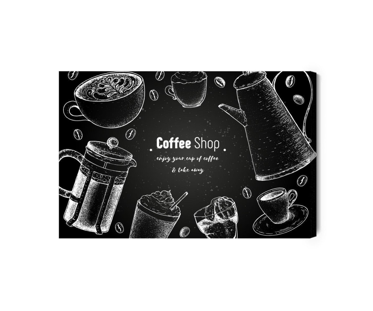 Leinwandbild Kaffeekannen