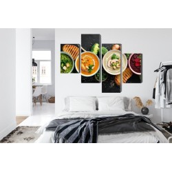 Mehrteiliges Bild Gemüsecremesuppen