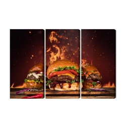 Mehrteiliges Bild Leckere Burger