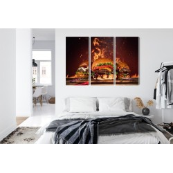 Mehrteiliges Bild Leckere Burger