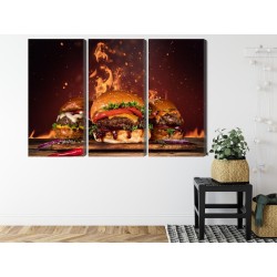Mehrteiliges Bild Leckere Burger