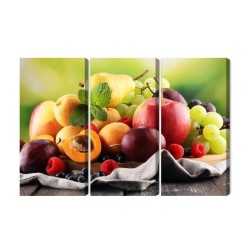 Mehrteiliges Bild Frisches Sommerobst