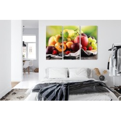 Mehrteiliges Bild Frisches Sommerobst